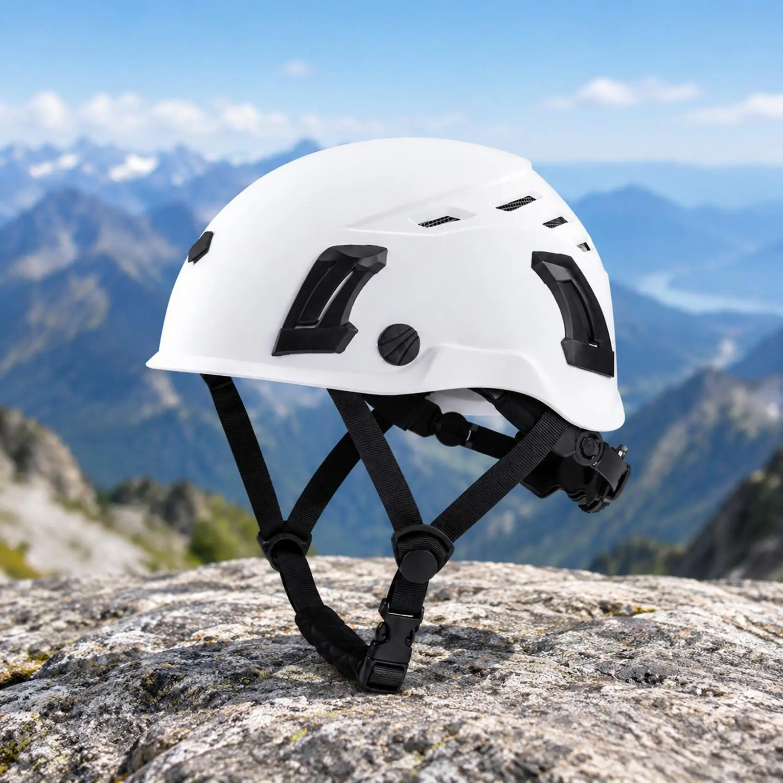 Molded PC Shell Climbing Helmet for Mountaineering Hiking and Climbing Equipment with Custom Sizing