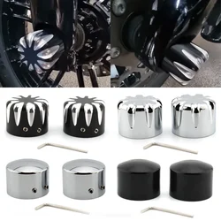 Motorcycle Front Axle Nut Bolt Cover Cap for Harley Davidson XL883 XL1200 X48 Electra Glides Sportster 1200 Softail Road Kings