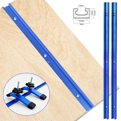 2Pc 300/400MM 19 Model Double-Cut Profile T Track with Predrilled Mounting Holes For Table Saw Router Table Woodworking Tools