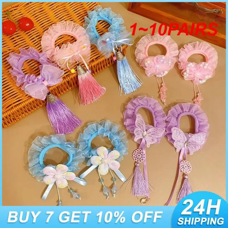 1~10PAIRS Fashionable Girl Hair Accessories Lovely Birthday Gift For Bestseller Exquisite Hanfu Headband Headwear