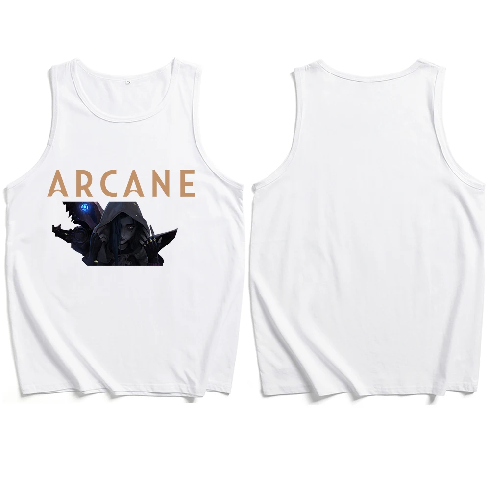 Jinx Aracne Season 2 Tank Man Woman Crew neck Sleeveless Summer T-shirts