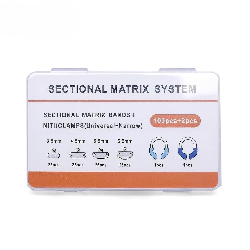 Laboratory Nickel-titanium Molding Sheet Clip M4 Tooth-shaped Bean Molding Sheet Suit2ring2+100pcs Matrix