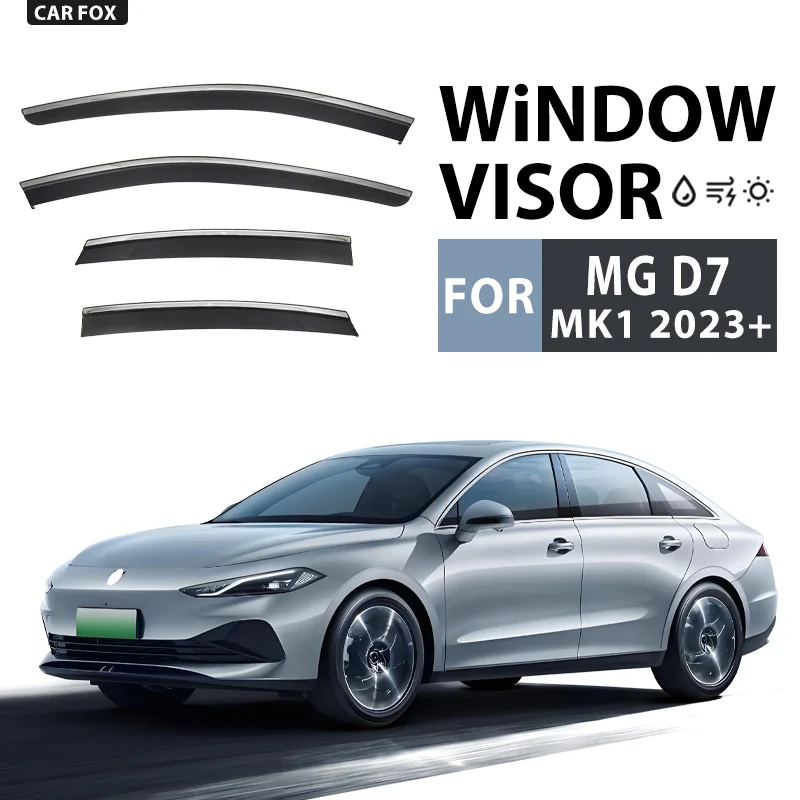 

Для MG D7 2023 + пластиковый козырек для окна вентиляционные оттенки Защита от солнца дождя для MG D7 2023 +