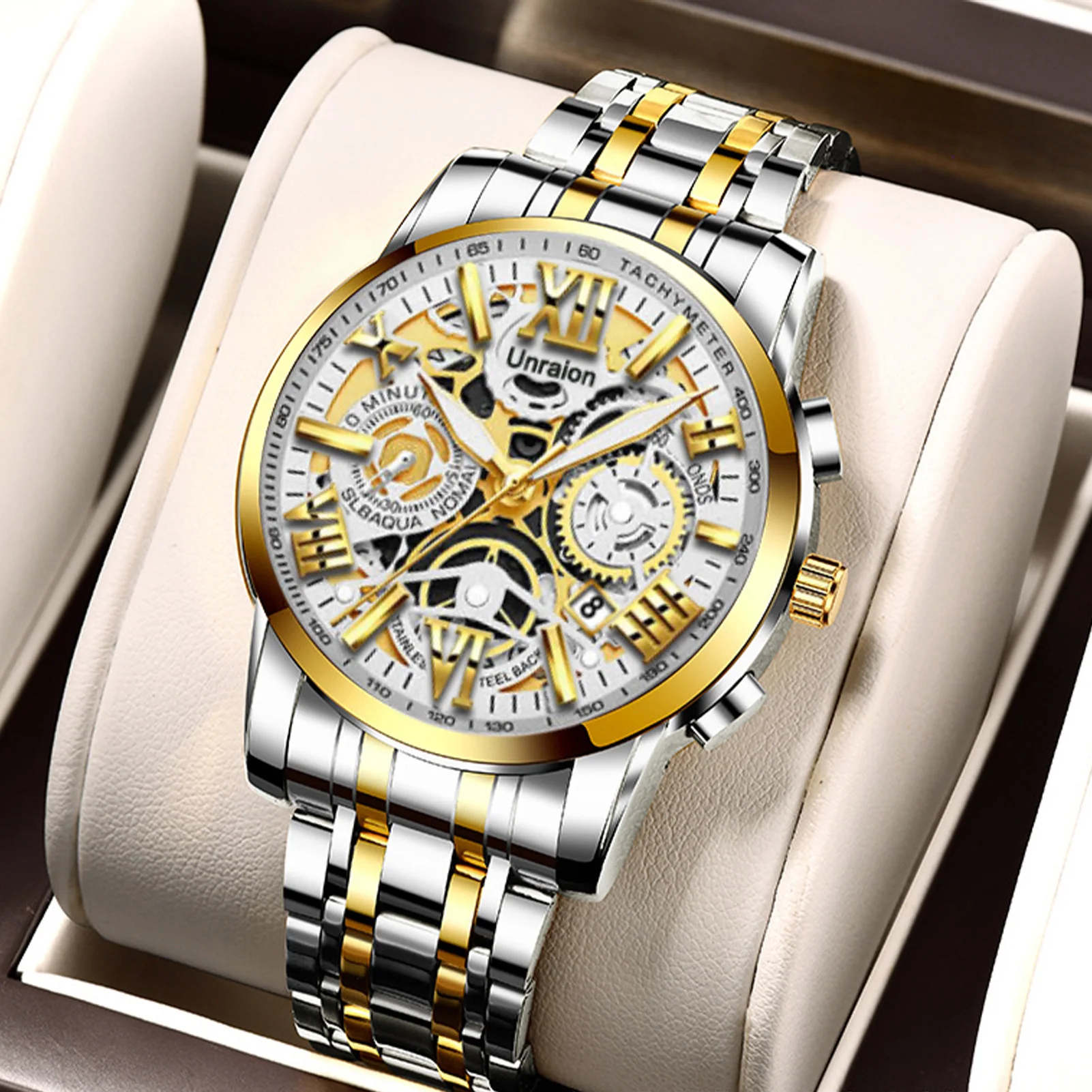 Watches For Men Luxury Automatic Mechanical Waterproof Wristwatches Mechanical Wrist Watch With Hollow Design For Wedding Gift