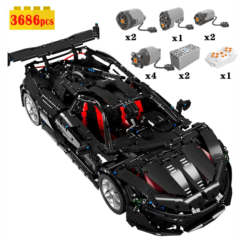 IN STOCK New Technical Racing Car Building Blocks Model MOC Creative RC Sports Car Bricks Aldult Toys for Boys Birthday Gift Set