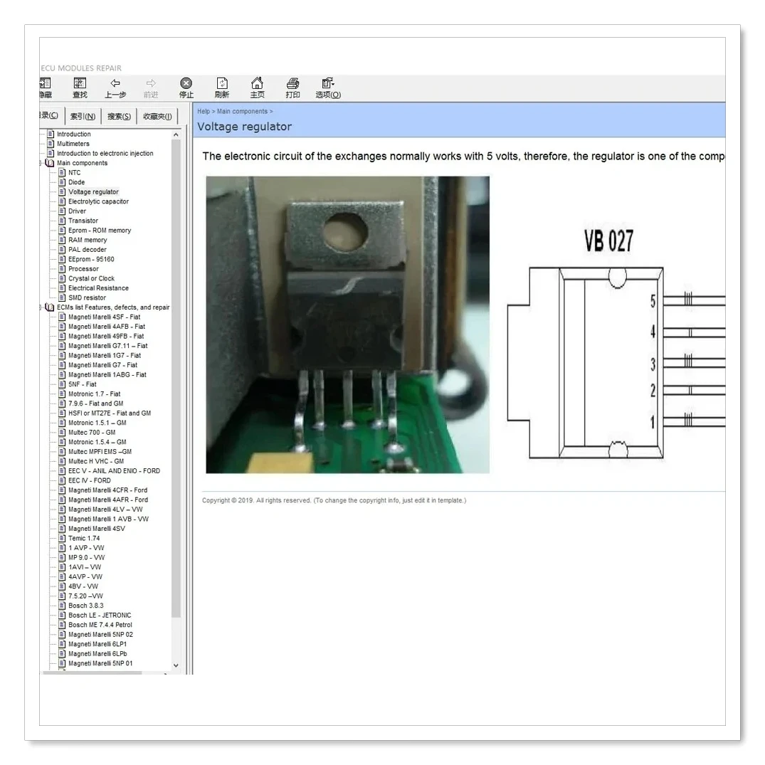 Modul ECU Alat Bantu Perbaikan E-Book Perangkat Lunak Perbaikan ECU Pinout ECU Lokasi Immo Multimeter Transistor EEprom RAM PAL Decoder
