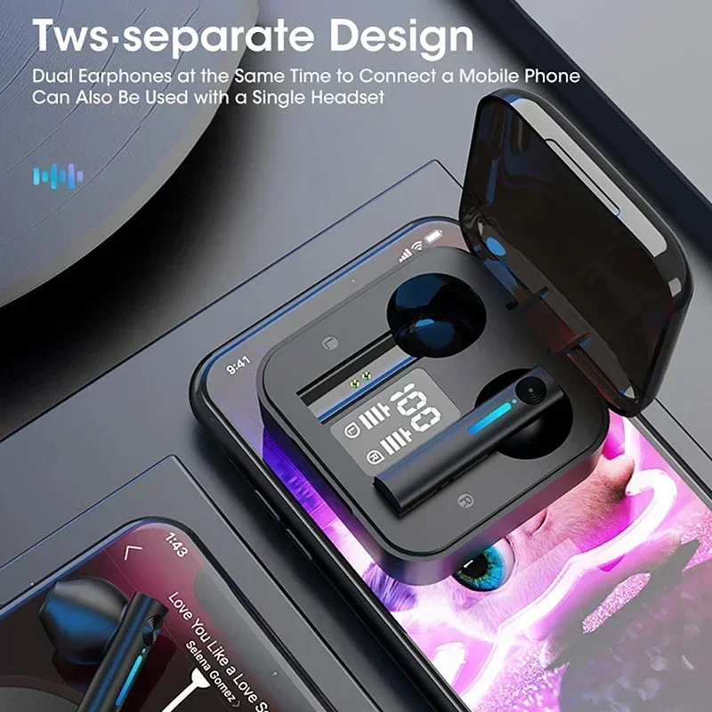 

Wireless LED Display True Binaural Smart in-Ear TWS Touch T13 Digital Waterproof Earphone With MIC Sports Stereo BT 5.0 Headset