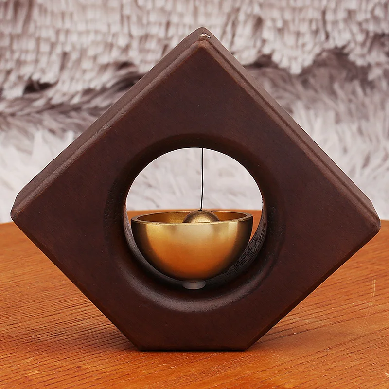 Brass Doorbell Magnetic Solid Wood Entry Door Wooden Door Reminder Bell Home Door Anti-Theft Ling Metal Crafts