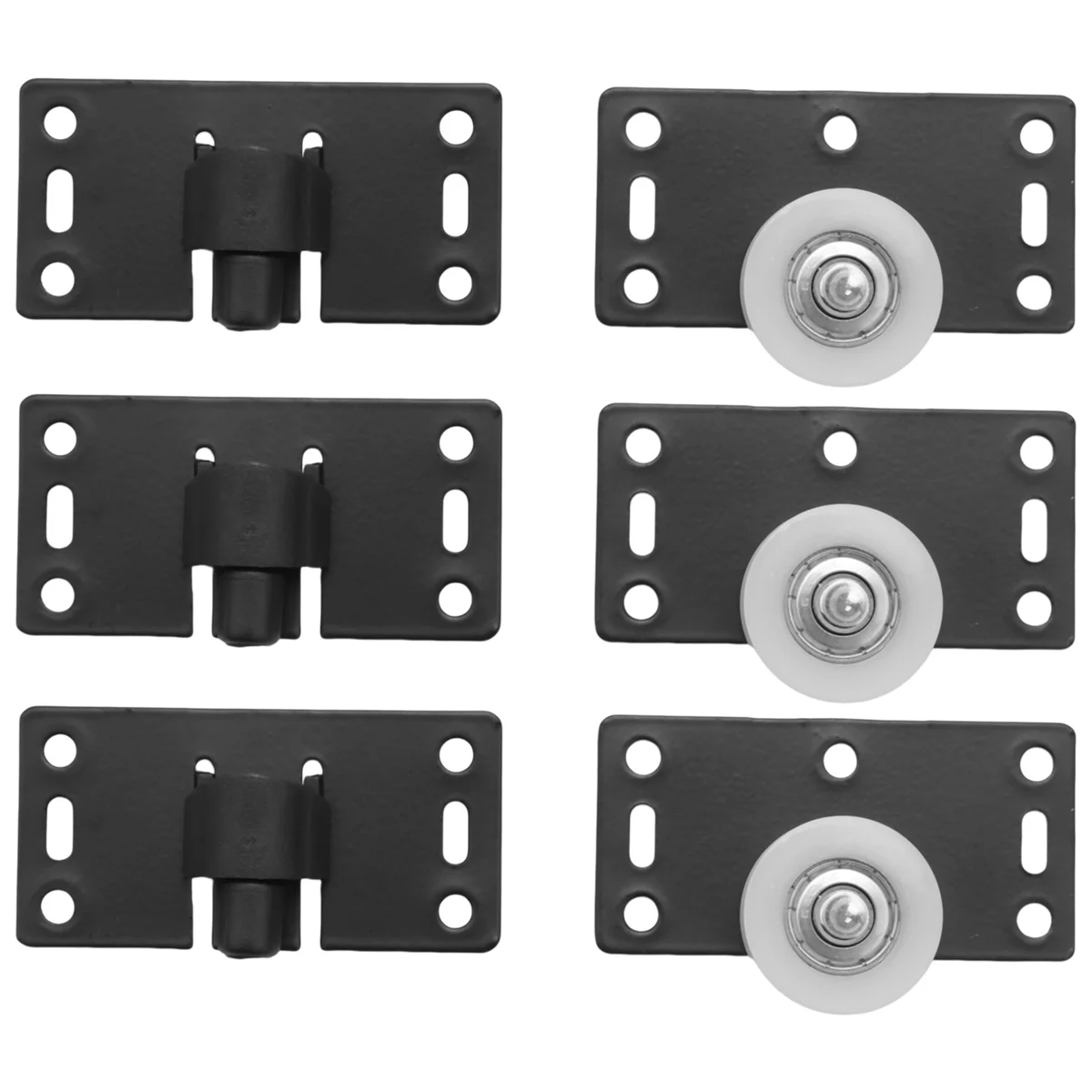 4Sets Sliding Door Wheels Rollers Pulleys Runners for Cupboard Wardrobe Cabinet Smoothly & Mute Nylon Wheels