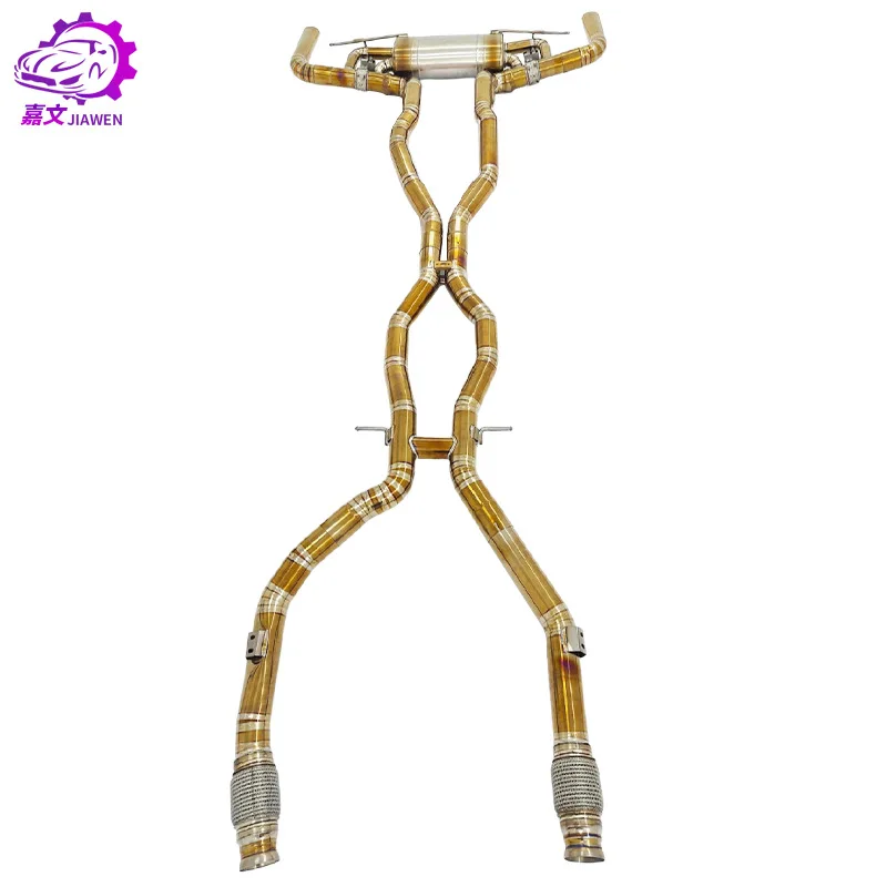 Suitable for Mer cedes-B enz AMG GLE63 GLE63S W167 4.0T Remote Control Cat Back Exhaust Pipe with Valve Mu ffler