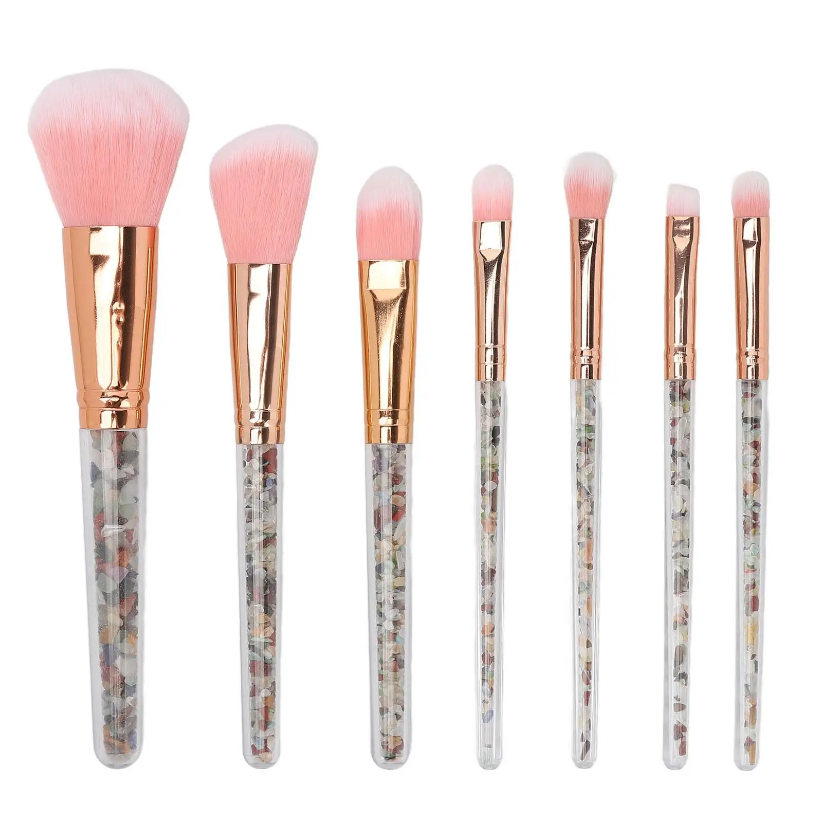 7PCS Makeup Brush Set for Powder Concealers Eye Shadows - Soft Brush with Stylish Handle - Cosmetic Tool