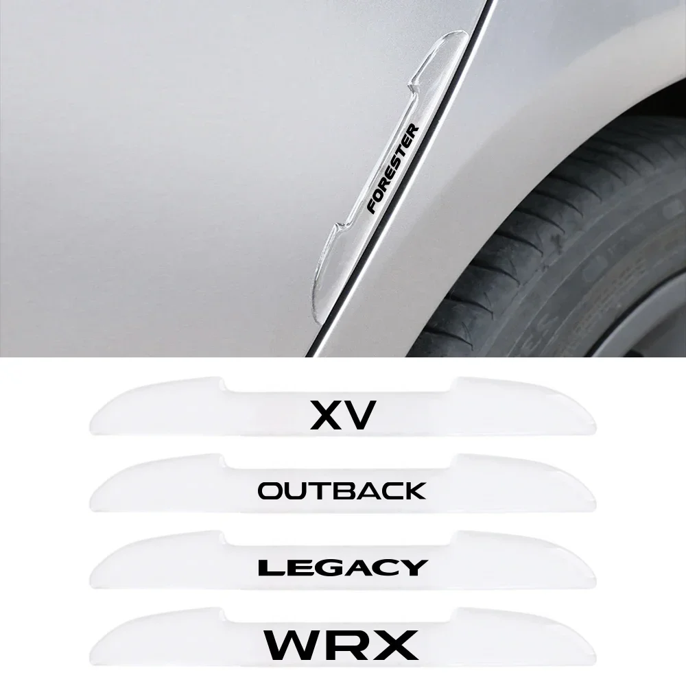 4PCS Car Door Anti-Collision Strips Sticker For Subaru Forester XV Outback Legacy WRX Tribeca Levorg BRZ Crosstrek Exiga Ascent