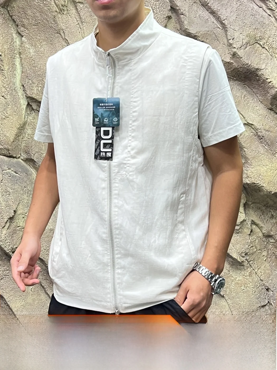 Italian Style Linen Blend Men's Fashionable Breathable Vest Spring Autumn High End Casual Knitwear Warm Outerwear