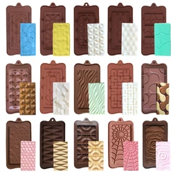 New 3d Silicone Chocolate Bar Mold Rectangle Break Apart Geometry Forms for Chocolate Candy Maker Mould for Cake Decoration