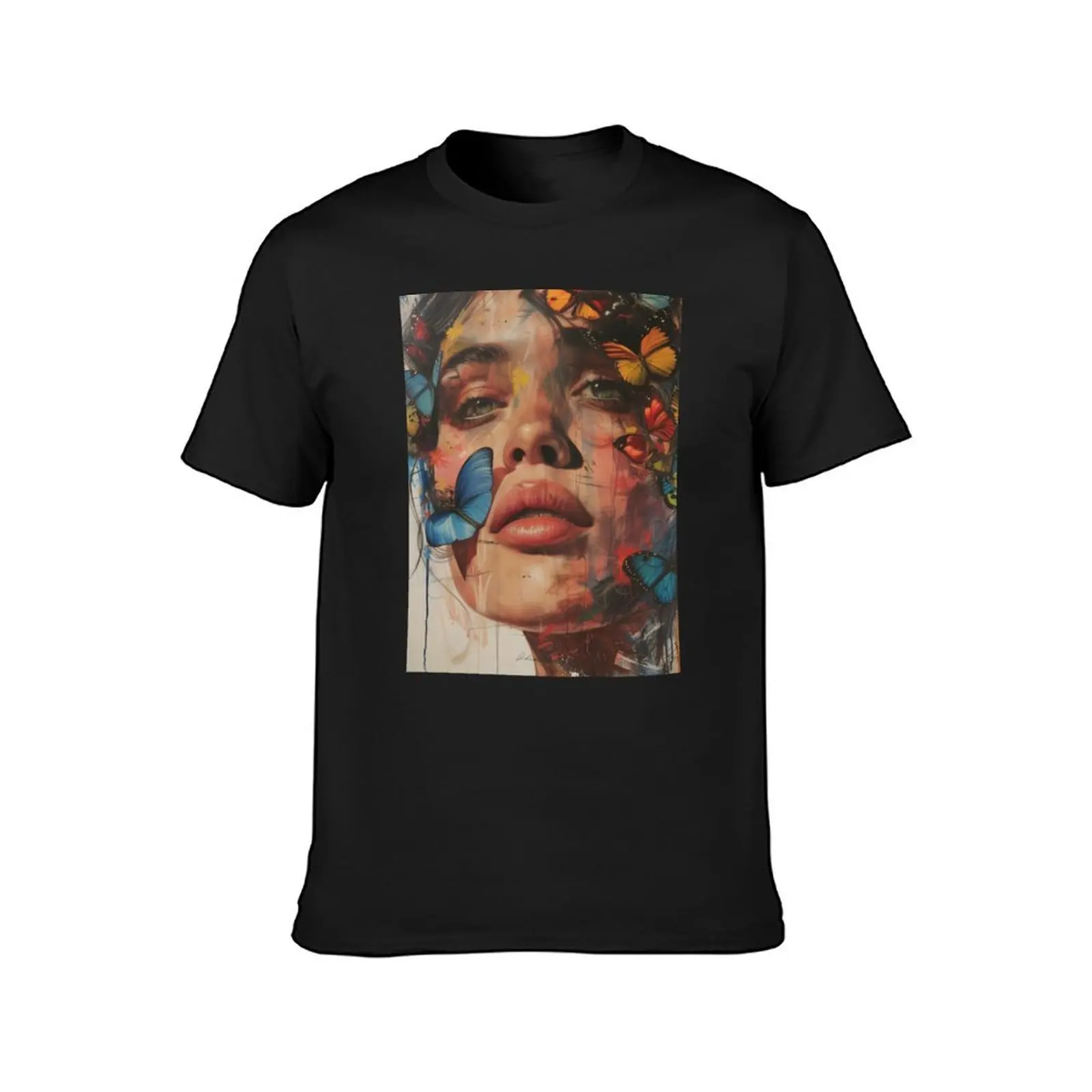 Metamorphosis Portrait: Beauty Among Butterflies T-Shirt cute clothes plus sizes summer top mens t shirt graphic