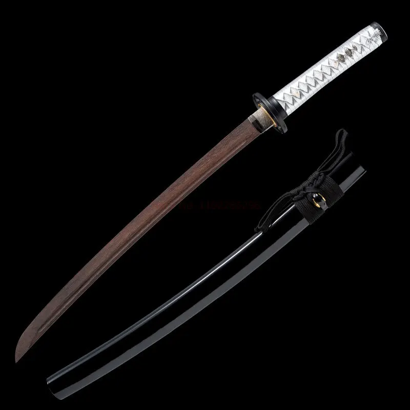 Wakizashi Espada de Madeira Katana Curta, Espada Samurai Japonesa, Treinamento de Lâmina Sólida, Brinquedos de Alta Qualidade, Laido Decorar, 78cm