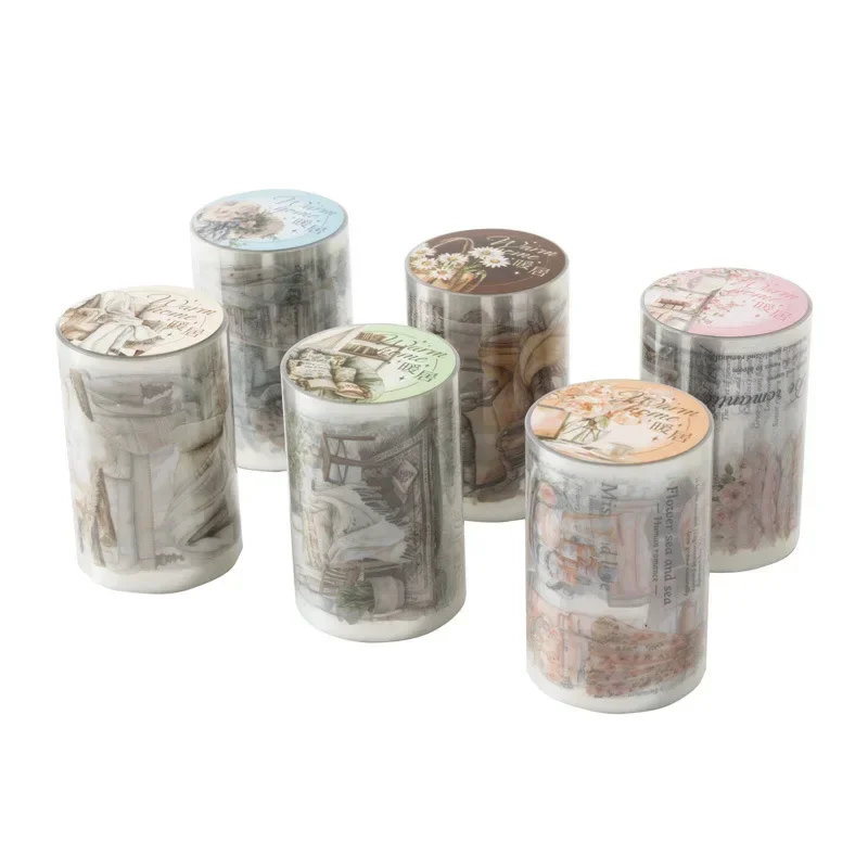 家の造園用の粘着性のペットテープ,暖かい裏地,緑の植物スペース用品,スクラップブック,60mm x 2m, 1ロール