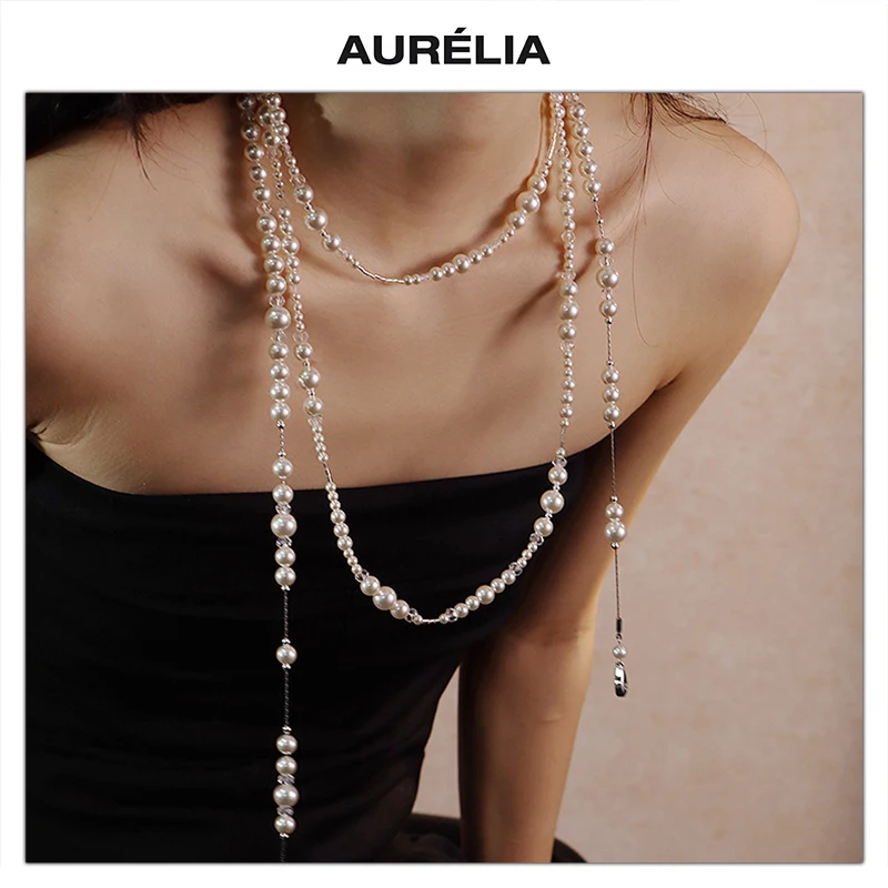 

Европейская мода изысканное многослойное жемчужное роскошное ожерелье женское высокое качество гламурное вечерние ювелирные изделия тренд
