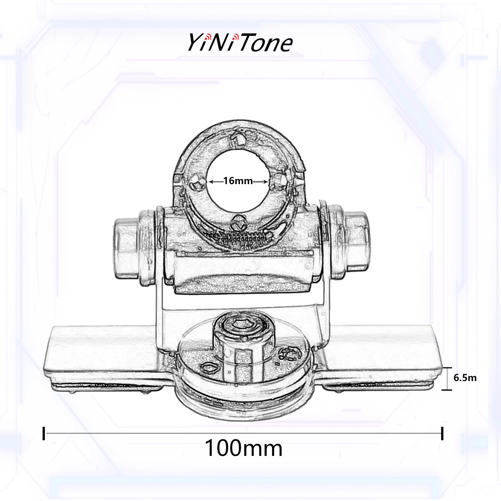 RB-400 Universal Holder Clip Car Ham CB Radio 16mm Hole Lip Mount for Large/Medium VHF UHF Vehicle Antenna Mobile Mount Bracket