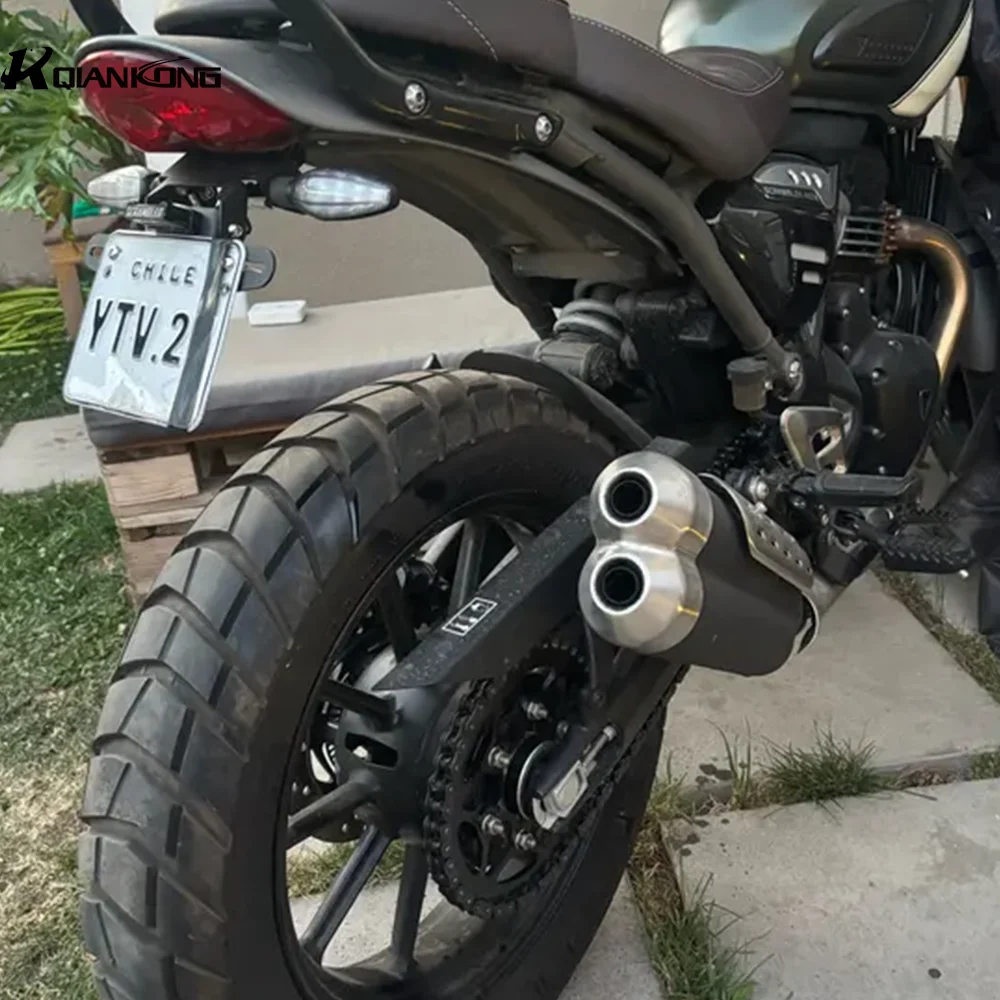 

Motorcycle License LED Plate Holder Bracket Rear Tail Tidy Fender Eliminator Kit FOR Scrambler 400 X x Speed 400 2024 2025 2026