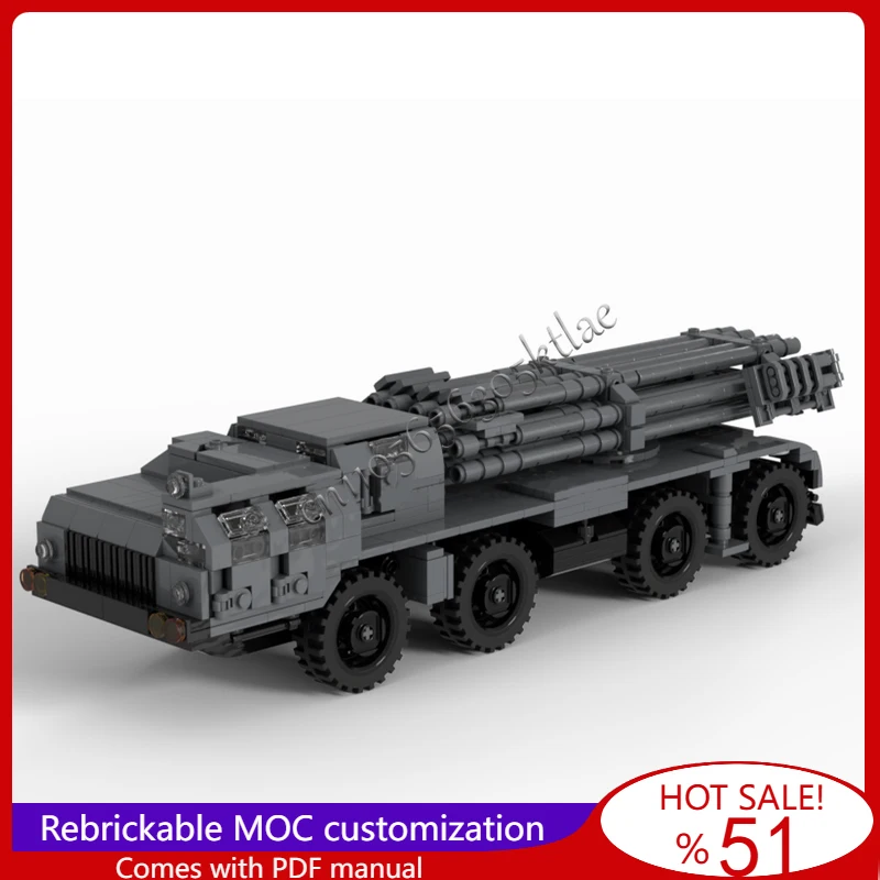 

1074 PCS BM-30 Heavy Special Combat Equipment Truck Model MOC Building Blocks Bricks Creative Assembly Toys Kids Christmas Gifts
