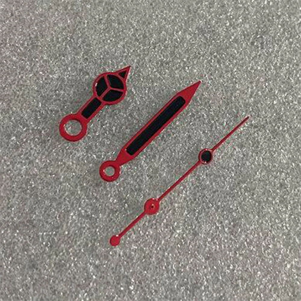 إكسسوارات الساعة عقارب ساعة مرسيدس بنز سوداء ملونة لحركة NH35/36/4R/7S