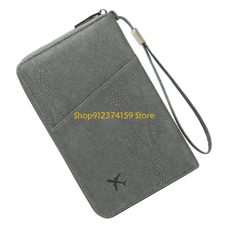 

G5AE Travel Essential With Blocker Secure Zippers Closure PU Card Case