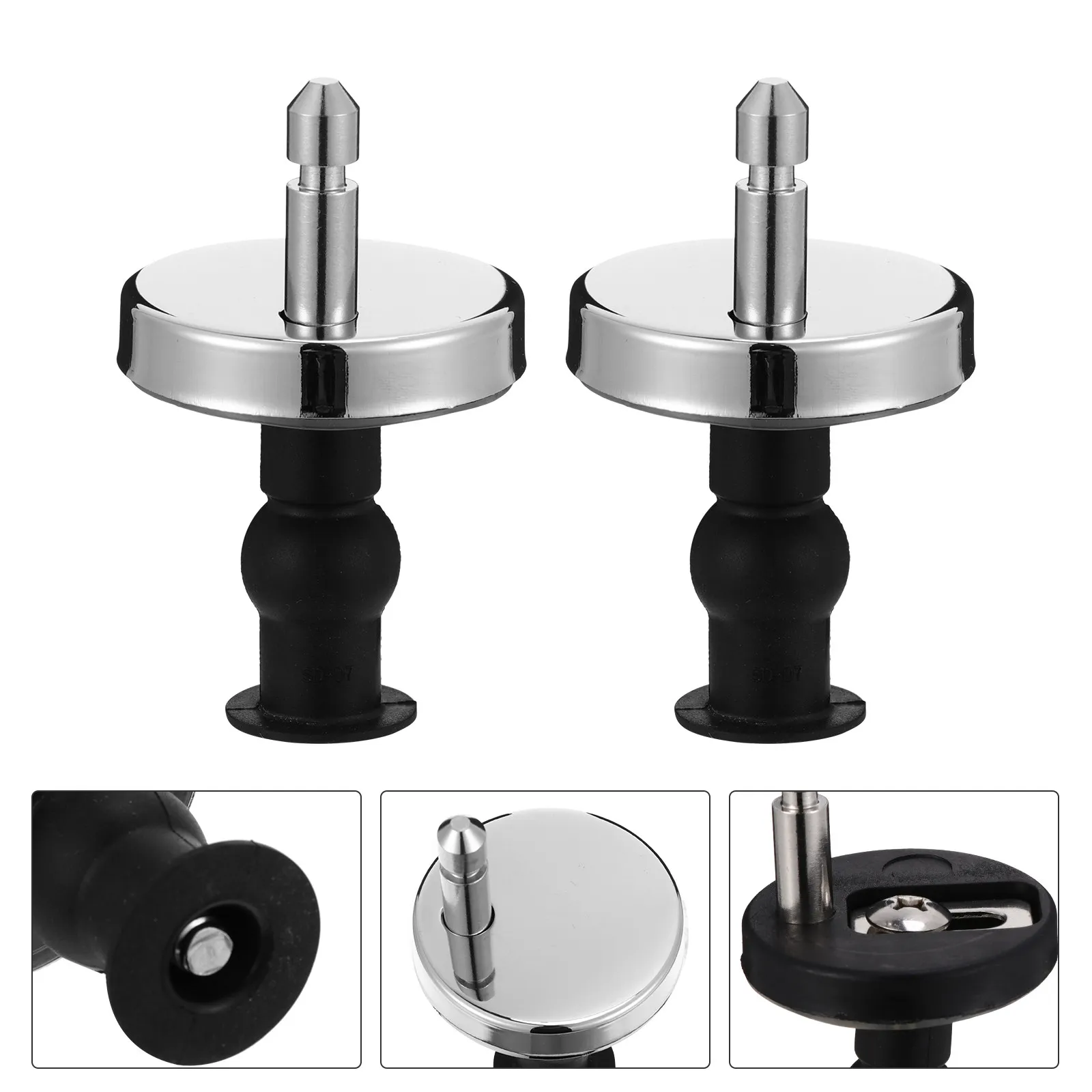 

2 pcs Hinge Kit Metal Fixing Fittings For Standard Toilet Seat Replacement Durable Bathroom Hardware Toilet Seat Accessories