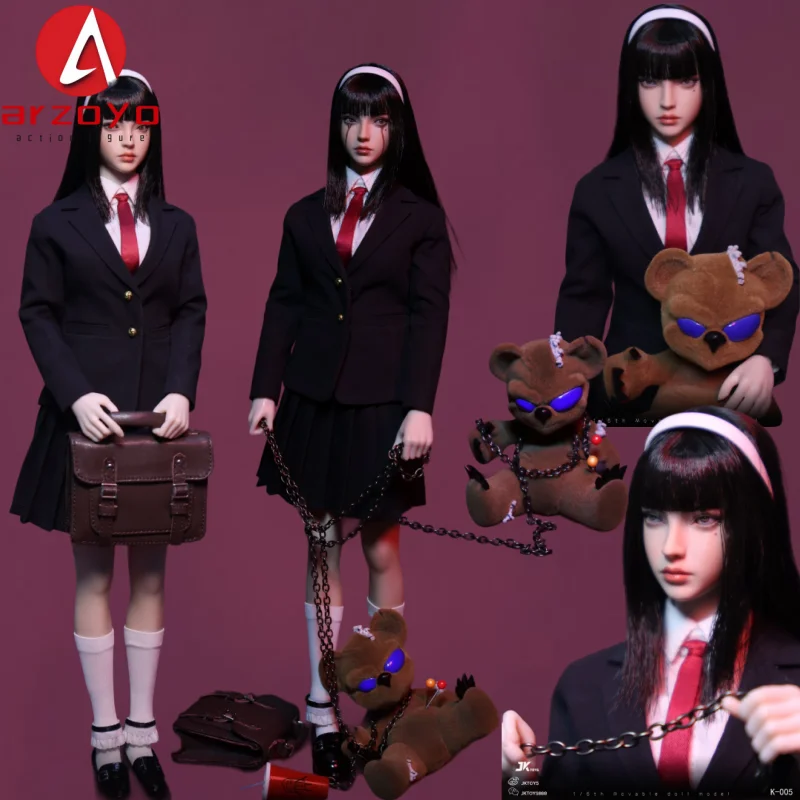 В наличии JKTOYS K-005 1/6 Taboo Girl Tomie подвижный глаз двойная голова фигурка 12 дюймов женщина-солдат модель полный набор Коллекционная