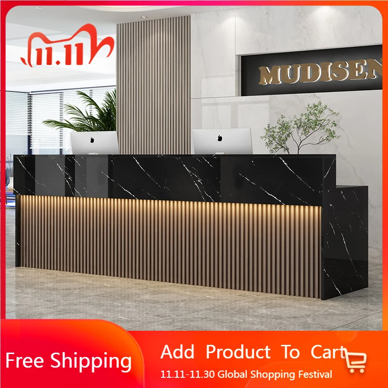 

Beauty Luxury Reception Desks Modern Nail Shelves Restaurant Company Reception Desks Salon Unique Bureau Commercial Furniture