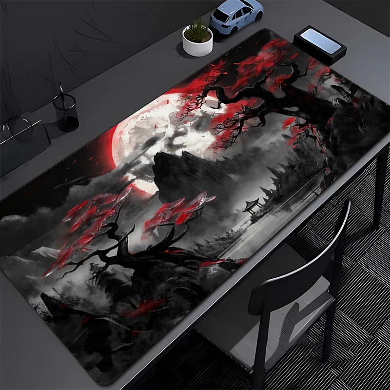 

Mouse Pad Game Accessories New Desk Mat Office PC Gamer Keyboard Pad Red And Black Art Landscapes Mousepad Laptop Anime Mausepad