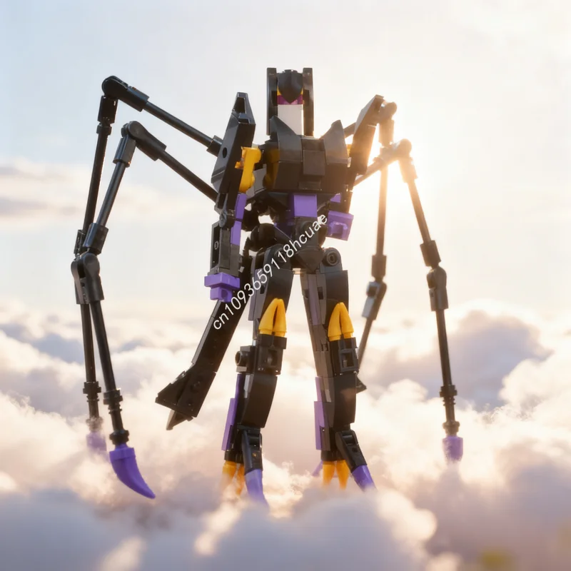 196 Uds. MOC Airachnid Transformer Prime iconos modelo Juguete de bloques de construcción regalo de Navidad arquitectura ensamblar Idea educación ladrillo