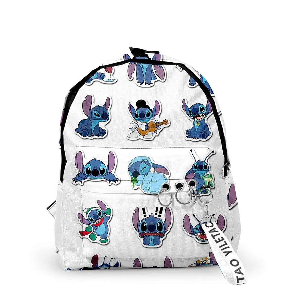 Disney Cartoon Cute Stitch Childrens Schoolbag Luxury Brand Large Capacity Travel Bag  Fashion Student Backpack