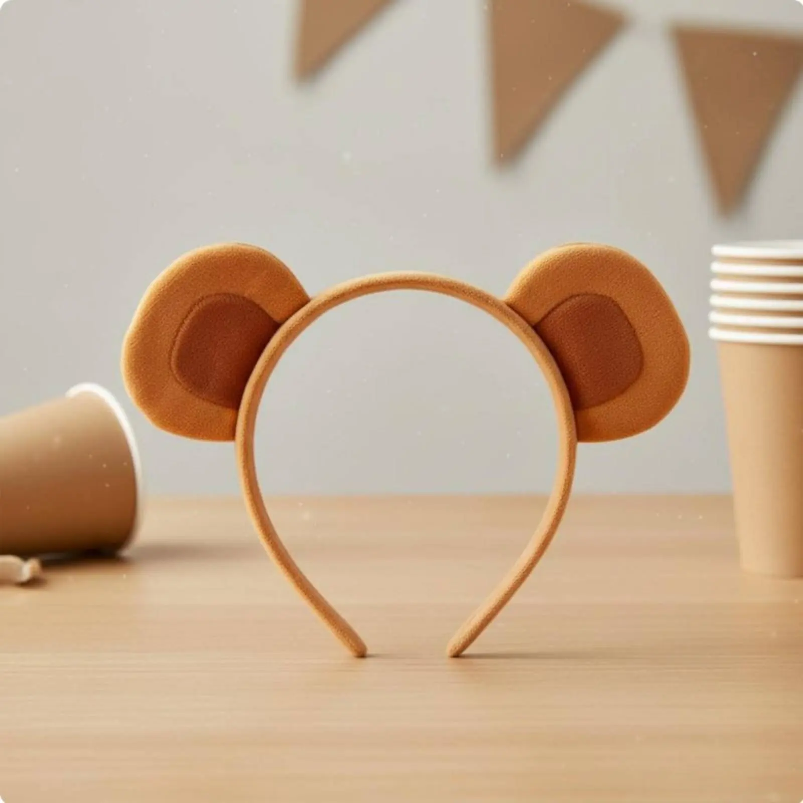 Diadema ligera con orejas de mono y diseño de plátano, ajuste flexible, accesorio para fiestas infantiles