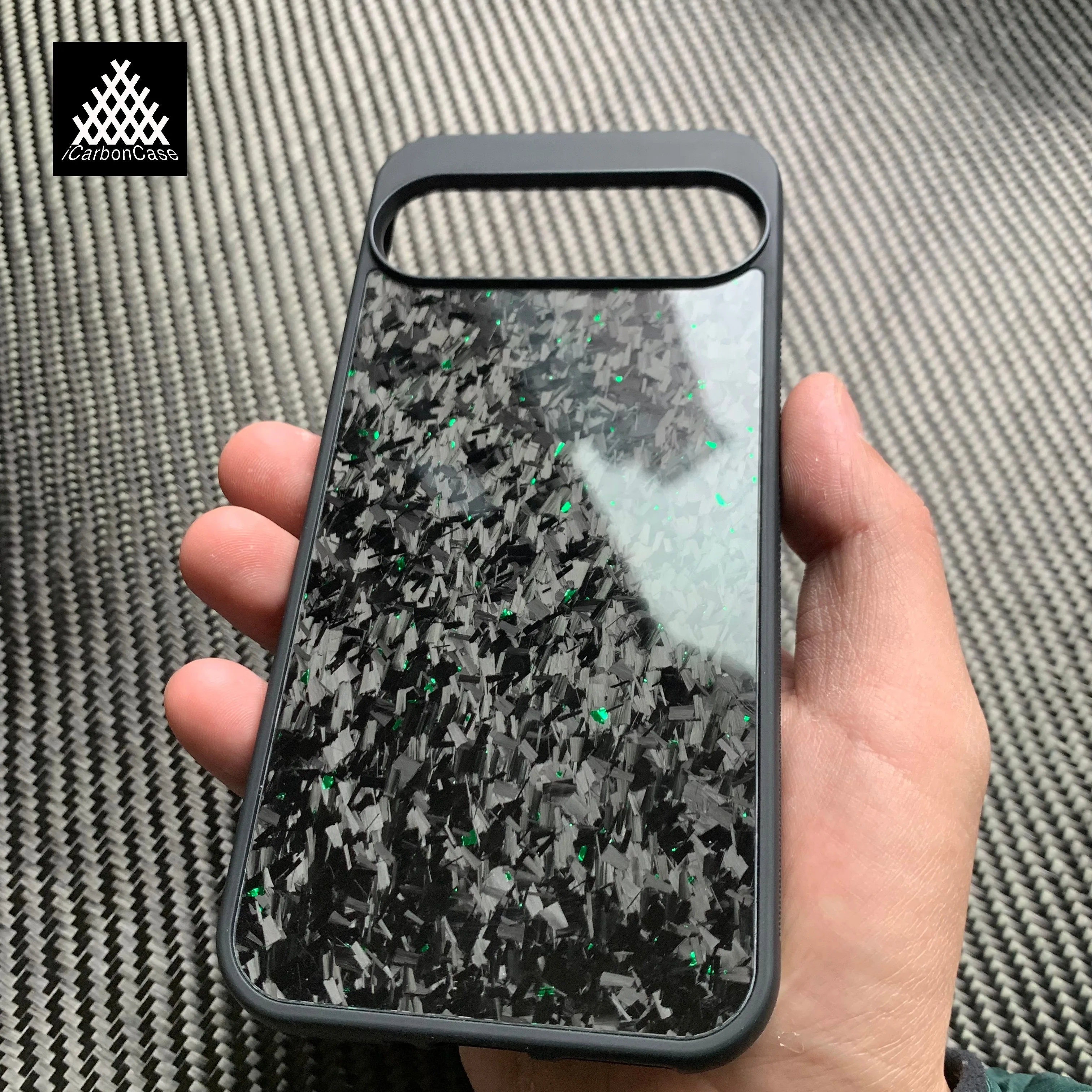 

Glossy Green Forged Real Carbon Fiber Case for Google Pixel 9 9Pro XL 8 8A 8 Pro 7 7A 7Pro Anti-drop Protective Phone Back Cover