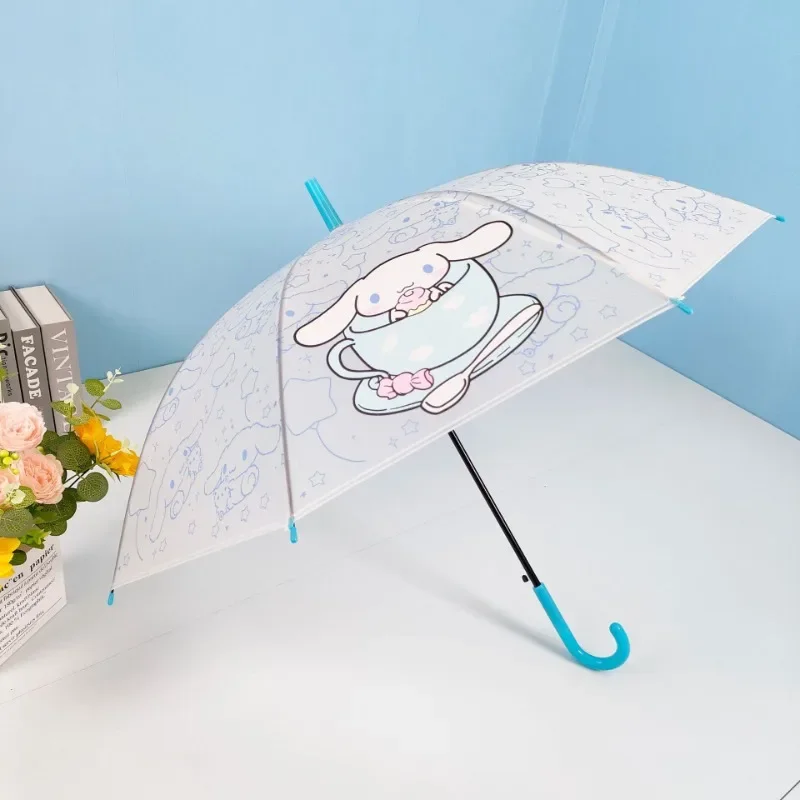 Sanrios dos desenhos animados anime olá kittys minha melodia guarda-chuva ins coração da menina kawaii fosco transparente automático dobrável guarda-chuva presentes