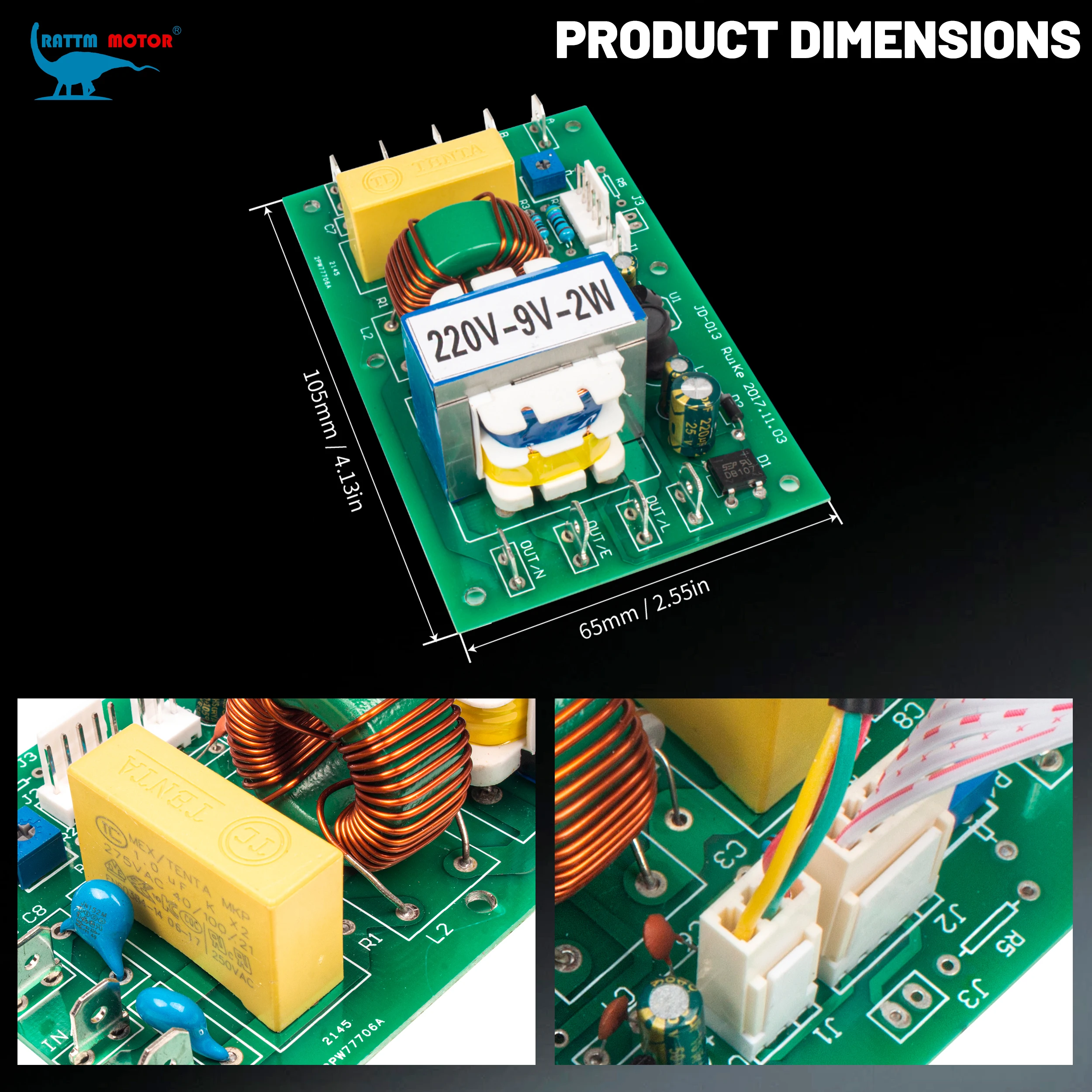 Lathe DC Brushed Controller Board Motor Card DC Motor Speed Control KE-230 With Filter