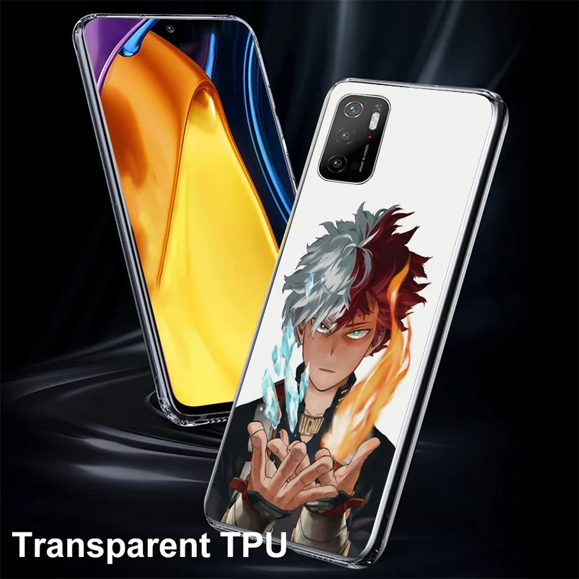 My Hero Todoroki Shoto Phone Case For Xiaomi Poco X6 X5 X4 X3 Nfc F6 F5 Pro F4 Gt F3 F2 F1 M5S M4 M3 Personalized Print Cover