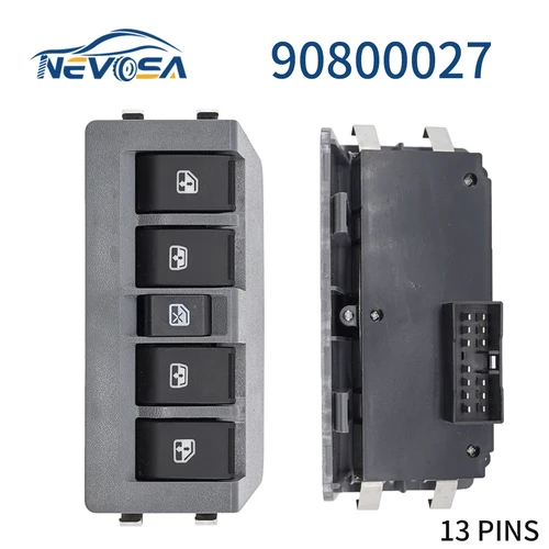 NEVOSA Para Chevrolet Nueva Vela 2010-2014 9005043 9005041   Interruptor elevador de vidrio para ventana de coche eléctrico, 5 botones, accesorios para coche 90800027