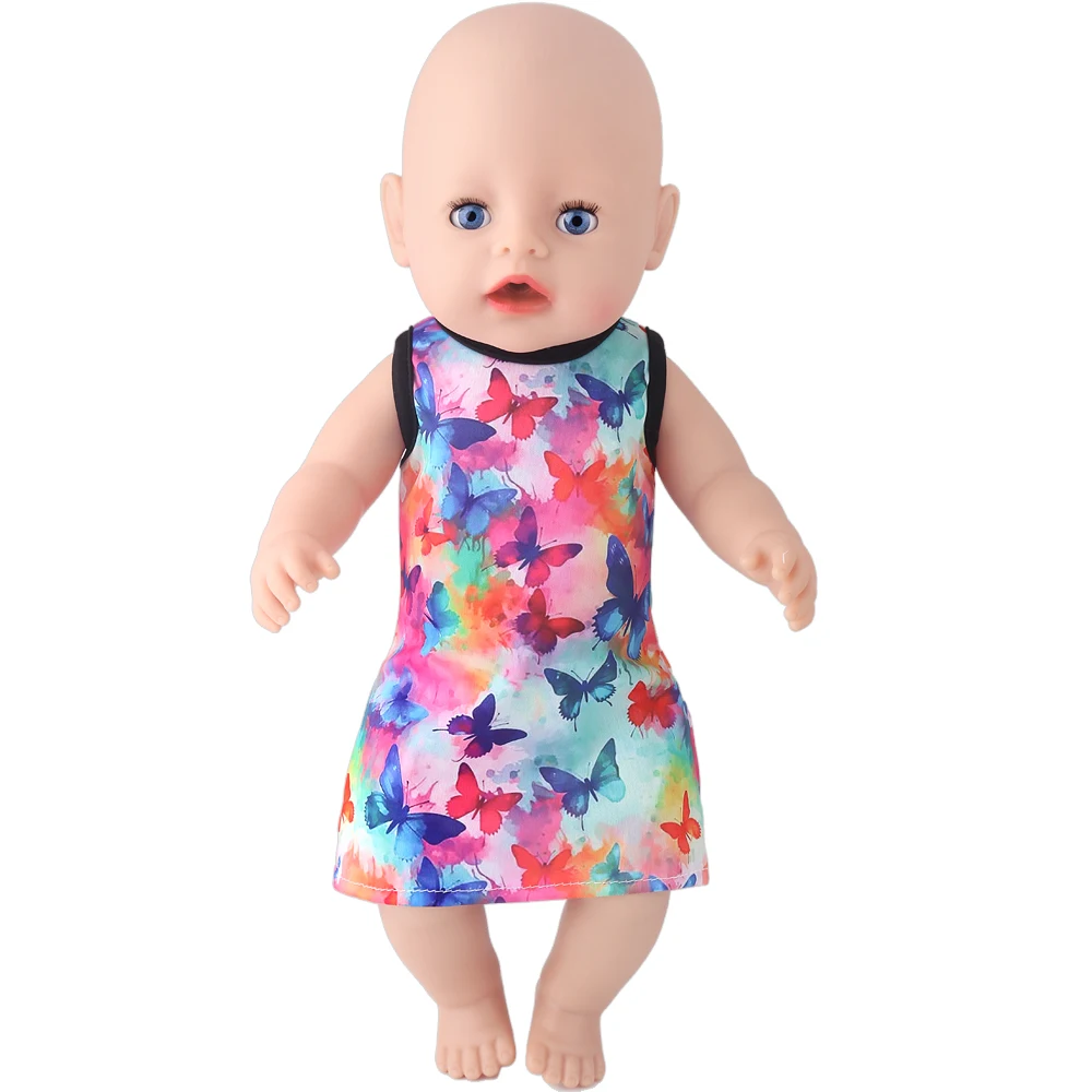 43 cm Baby Reborn Doll 다양한 여름 드레스 미국 18 인치 소녀 인형 우리 & 세대 캐주얼 스커트 액세서리 드레스