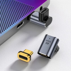 USB4.0 40gbps Magnetic Type-C Adapter for Thunderbolt 4 PD 100W Elbow Magnetic Adapter Aluminum Alloy High-speed Support 8k 60hz