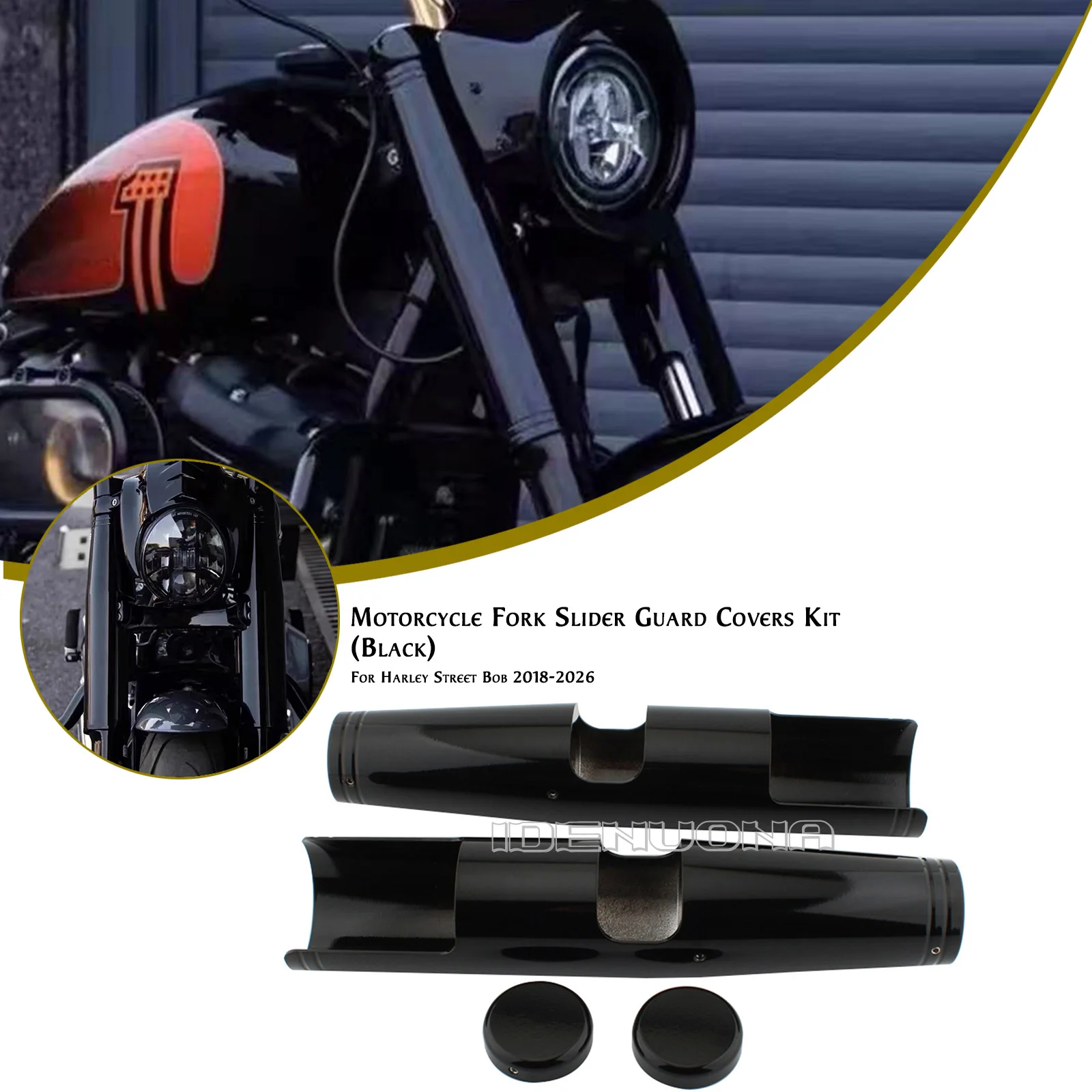 Motorcycle Front Fork Slider Guard Cover Shock Absorber Tube For Harley Davidson Street Bob 2018-2026