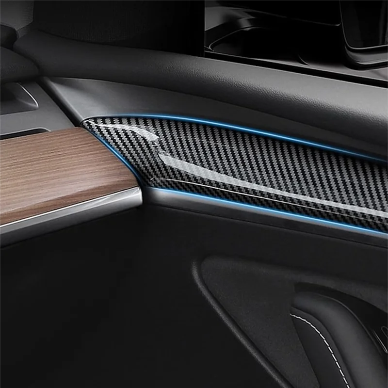 

Tesla Model 3/Y Door Panel Cover 2 Pieces Front Door Molding Interior For Tesla Model 3/Y