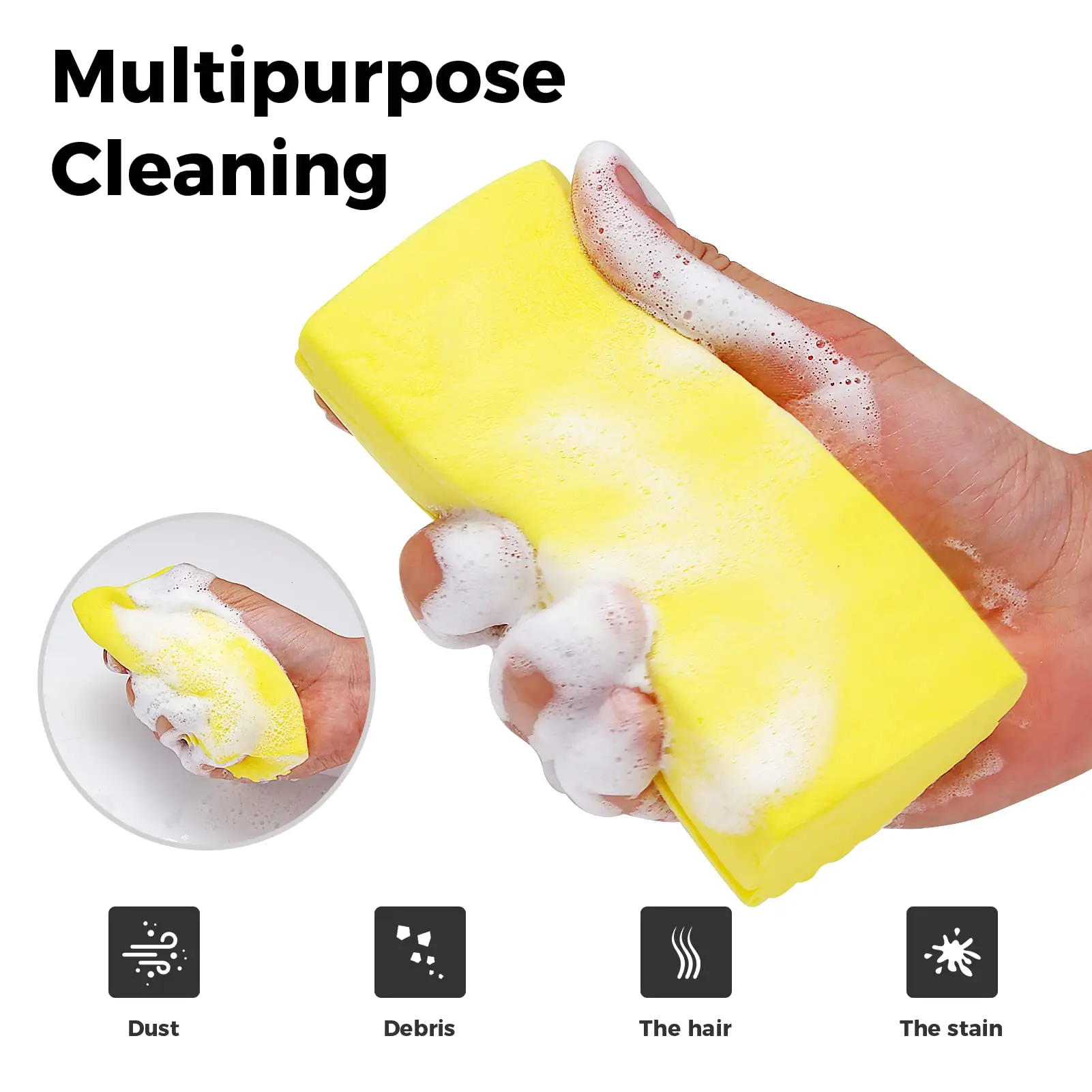 Damp Clean Duster Sponge Portable Cleaning Brush Duster For Cleaning Blinds Glass Baseboards Vents Railings Mirrors Window