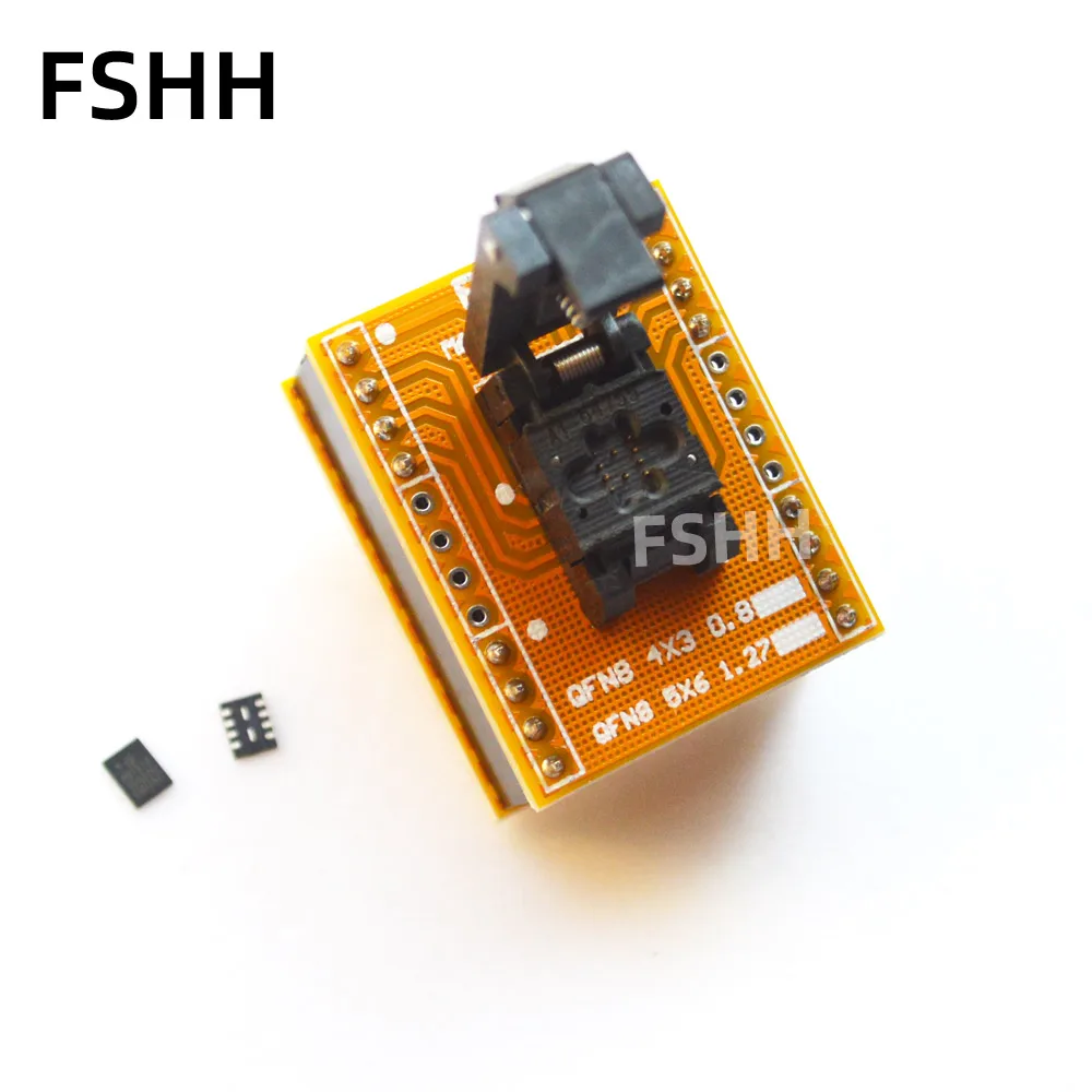 Customized 4mmx3mm 0.8mm QFN8 test socket UDFN8 DFN8 ML8F WSON8 QFN8 to DIP8 Programmer adapter