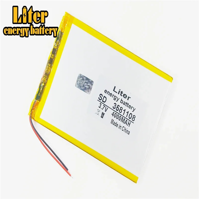 3581108 3.7V 4000MAH 3580105 Li-Ionสากลสำหรับแท็บเล็ตพีซี 7 นิ้ว 8 9