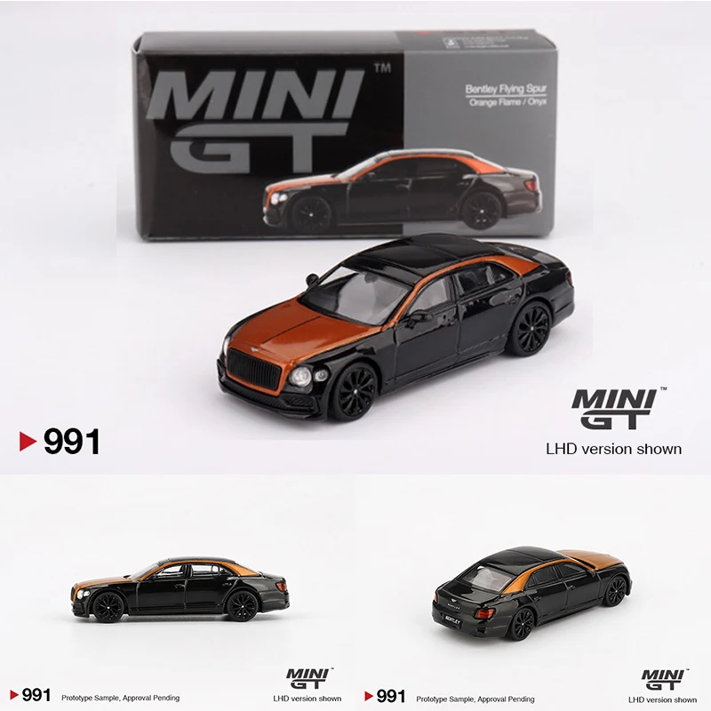 

MINIGT в наличии 991, 1:64, Bentley, летающая шпора, оранжевый пламя, оникс, литая под давлением модель автомобиля, коллекция игрушек