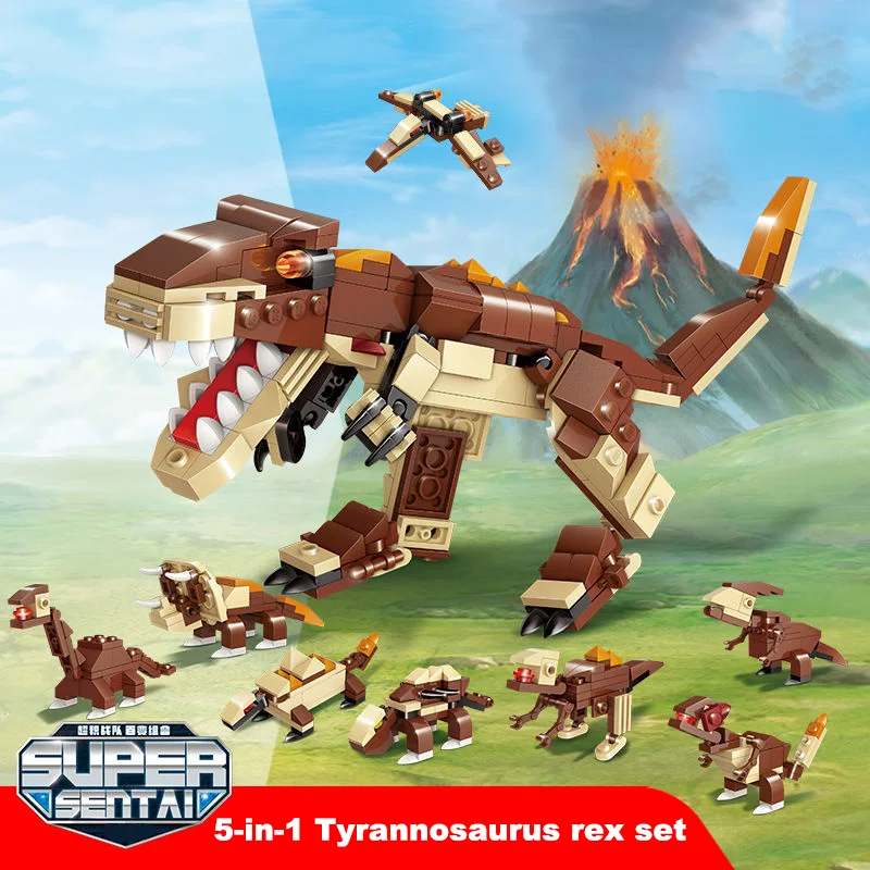 

Фигурки животных 4 дюйма/10 см, фигурки динозавра 8 в 1, модель, строительные блоки, наборы игрушек для детей, могут быть комбинированные животные, подарки для детей