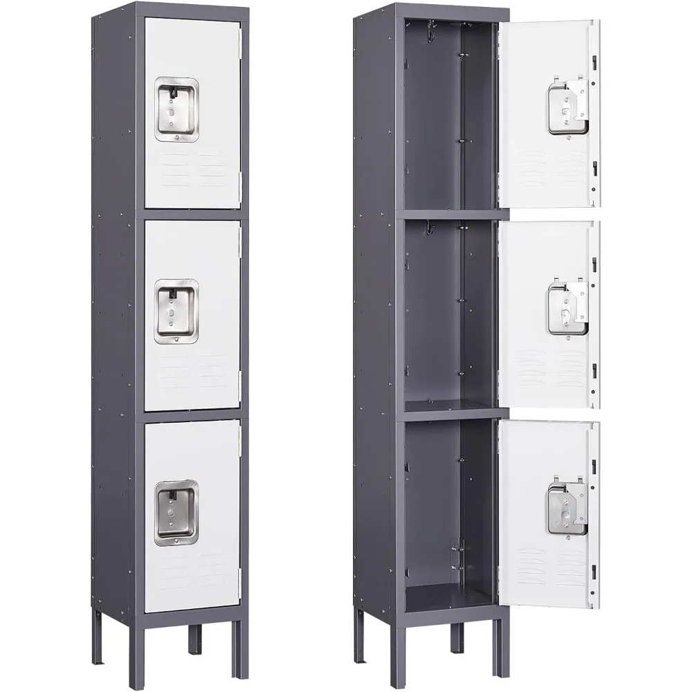

Metal Lockers Storage Cabinet 1-5 Doors Locker for Office School Gym Hotel Home