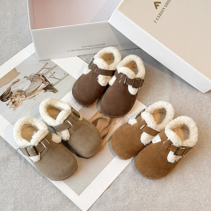 

Детские ботинки. Удобная детская зимняя обувь на плоской подошве. Теплые плюшевые хлопковые зимние сапоги. Обувь для маленьких девочек на мягкой подошве. Tenis Infantil.